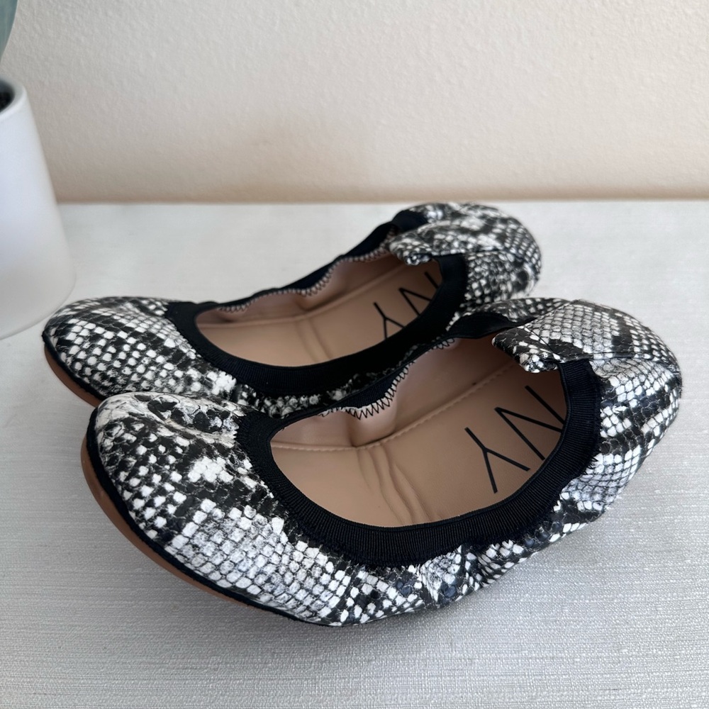 YNY Lexington Snake Faux Leather Flexible Ballet Flats Women’s 7M